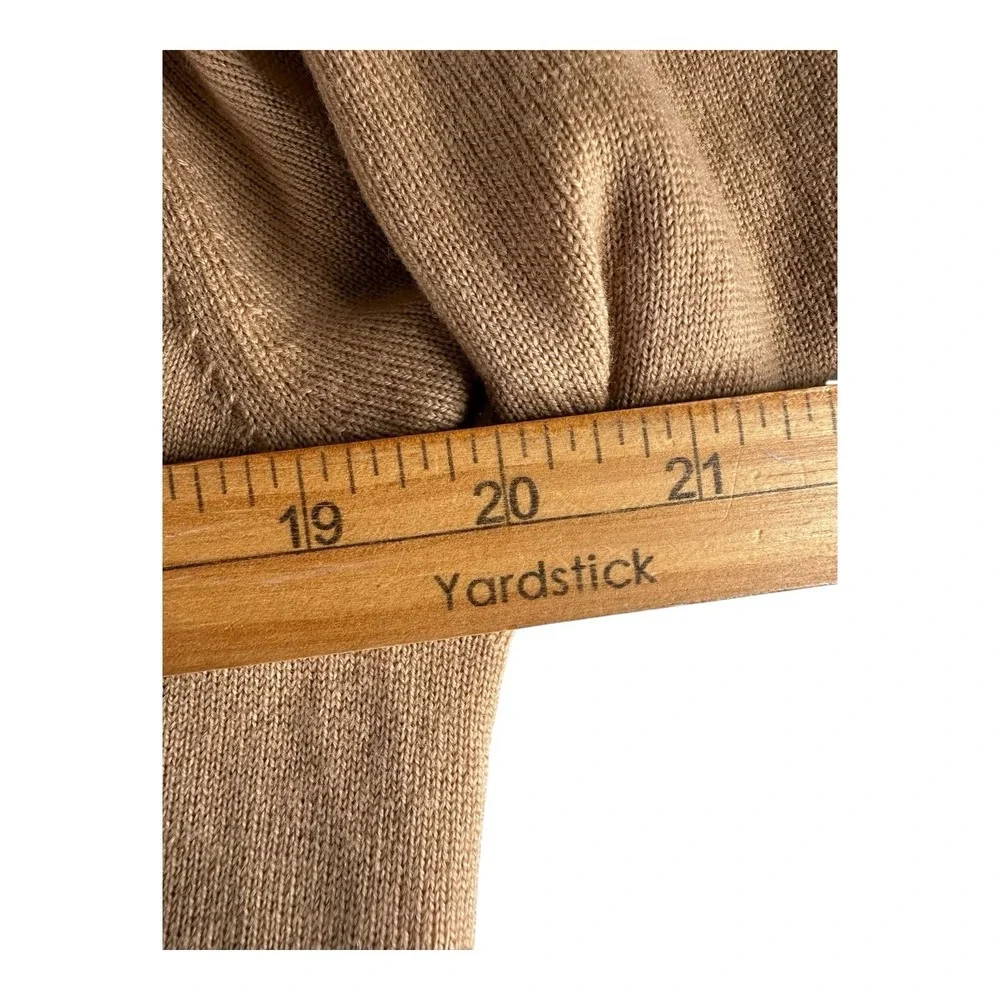 ANN TAYLOR Women 100% Merino Wool Pullover Wrap Effect Size Large khaki‎ - Picture 7 of 12